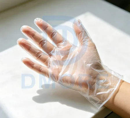 Médicos desechables de plástico de protección PE HDPE CPE LDPE guantes de plá...